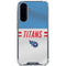 NFL Tennessee Titans White Striped Galaxy A36 5G Clear Case