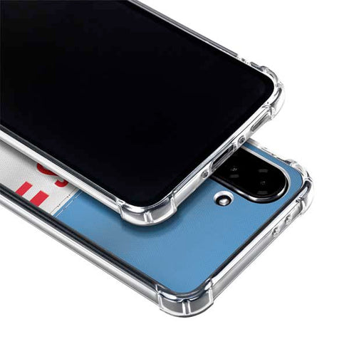 NFL Tennessee Titans White Striped Galaxy A36 5G Clear Case