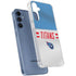 NFL Tennessee Titans White Striped Galaxy A55 5G Clear Case