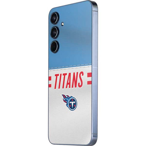 NFL Tennessee Titans White Striped Galaxy A55 5G Skin
