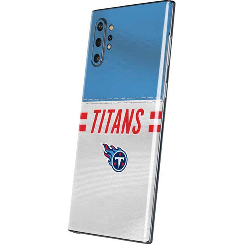 NFL Tennessee Titans White Striped Galaxy Note 10 Plus Skin