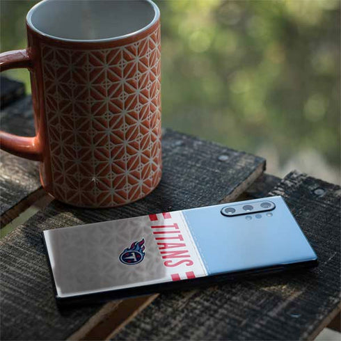 NFL Tennessee Titans White Striped Galaxy Note 10 Plus Skin