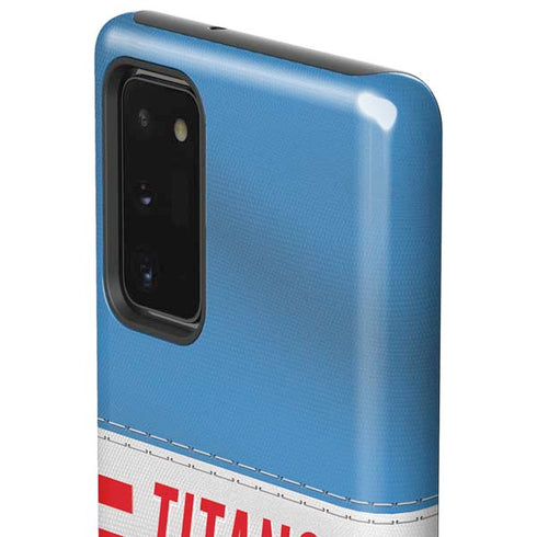 NFL Tennessee Titans White Striped Galaxy Note20 5G Pro Case
