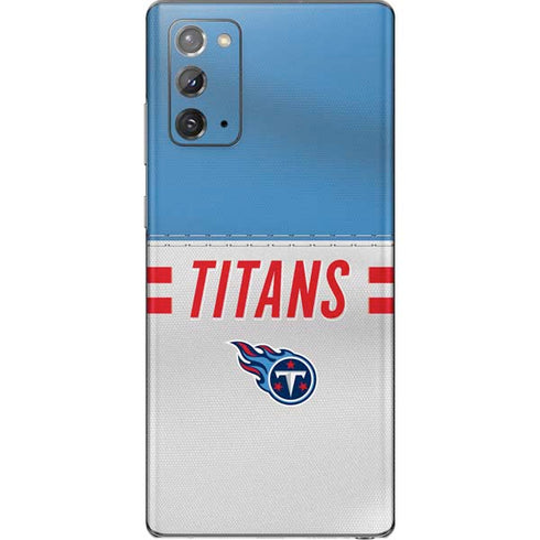 NFL Tennessee Titans White Striped Galaxy Note20 5G Skin