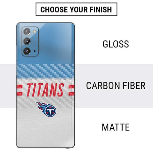 NFL Tennessee Titans White Striped Galaxy Note20 5G Skin