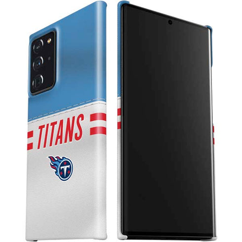 NFL Tennessee Titans White Striped Galaxy Note20 Ultra 5G Lite Case