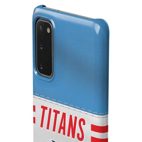NFL Tennessee Titans White Striped Galaxy S20 Lite Case
