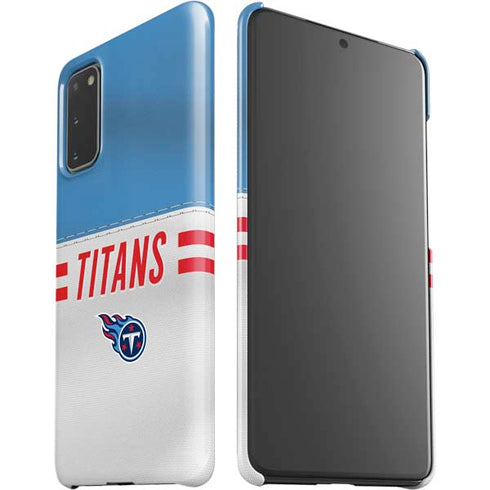 NFL Tennessee Titans White Striped Galaxy S20 Lite Case