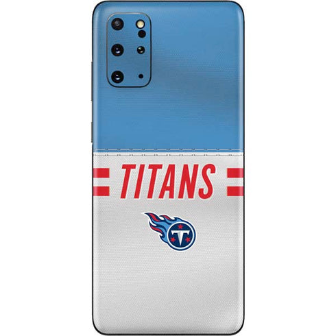 NFL Tennessee Titans White Striped Galaxy S20 Plus Skin