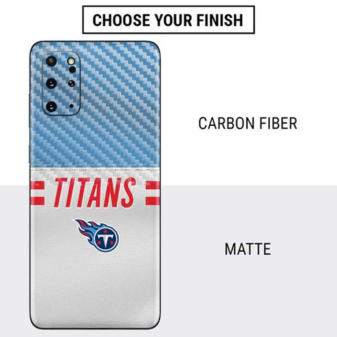 NFL Tennessee Titans White Striped Galaxy S20 Plus Skin
