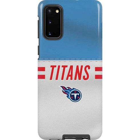 NFL Tennessee Titans White Striped Galaxy S20 Pro Case