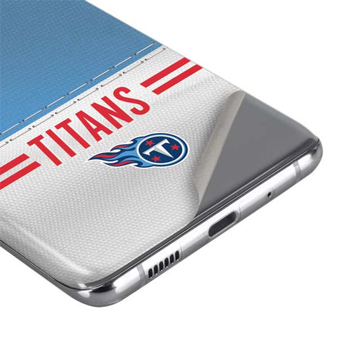 NFL Tennessee Titans White Striped Galaxy S20 Ultra 5G Skin