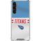 NFL Tennessee Titans White Striped Galaxy S24 FE Clear Case