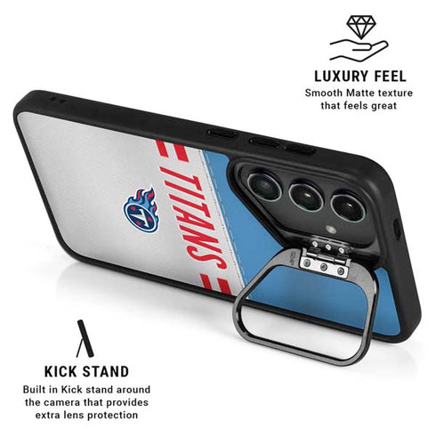 NFL Tennessee Titans White Striped Galaxy S25 Kickstand Case