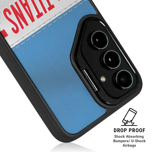 NFL Tennessee Titans White Striped Galaxy S25 Kickstand Case