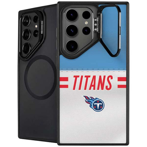 NFL Tennessee Titans White Striped Galaxy S25 Ultra Kickstand Case
