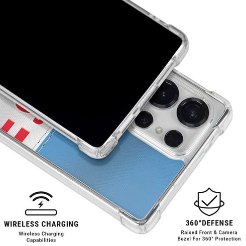 NFL Tennessee Titans White Striped Galaxy S25 Ultra Clear Case