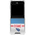 NFL Tennessee Titans White Striped Galaxy Z Flip6 Clear Case