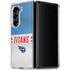 NFL Tennessee Titans White Striped Galaxy Z Fold5 5G Clear Case