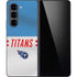 NFL Tennessee Titans White Striped Galaxy Z Fold5 5G Skin