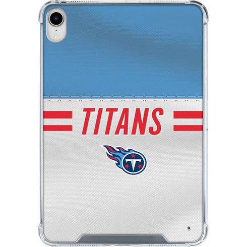 NFL Tennessee Titans White Striped iPad 11th Gen (2025) Clear Case