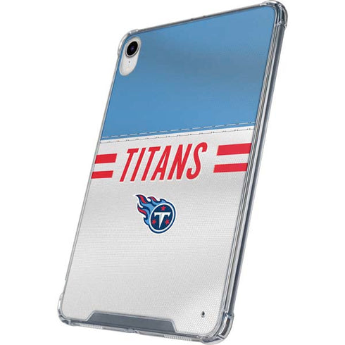 NFL Tennessee Titans White Striped iPad 11th Gen (2025) Clear Case