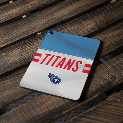 NFL Tennessee Titans White Striped Apple iPad Pro Skin