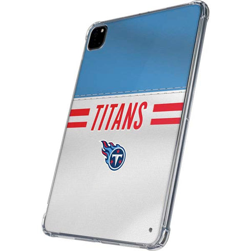 NFL Tennessee Titans White Striped iPad Pro 11in (2024) Clear Case