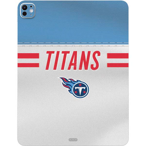 NFL Tennessee Titans White Striped iPad Pro 13in M4 (2024) Skin