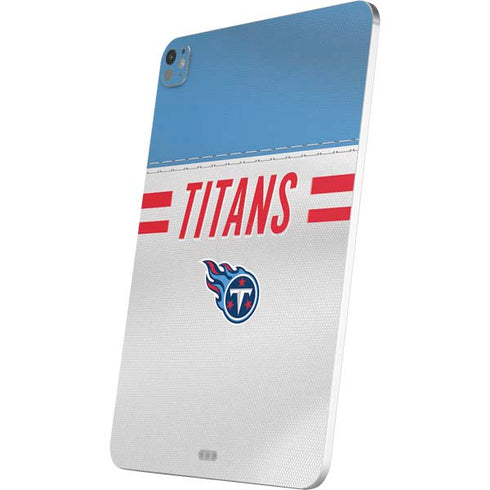 NFL Tennessee Titans White Striped iPad Pro 13in M4 (2024) Skin
