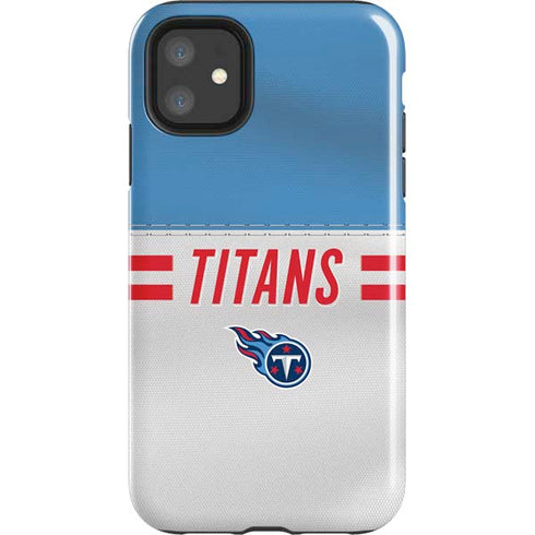 NFL Tennessee Titans White Striped iPhone 11 Impact Case