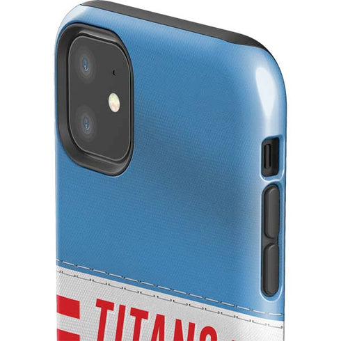 NFL Tennessee Titans White Striped iPhone 11 Impact Case