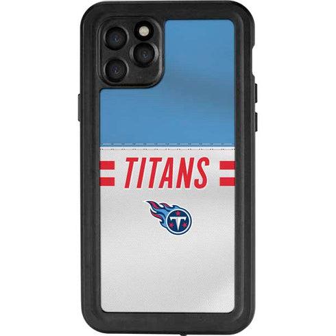 NFL Tennessee Titans White Striped iPhone 11 Pro Waterproof Case