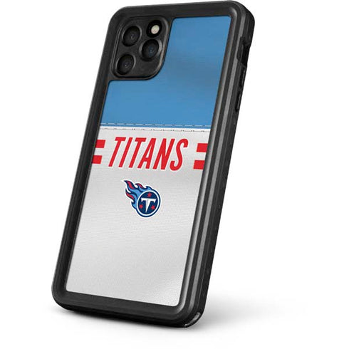 NFL Tennessee Titans White Striped iPhone 11 Pro Waterproof Case