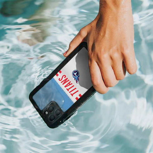NFL Tennessee Titans White Striped iPhone 11 Pro Waterproof Case