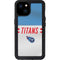 NFL Tennessee Titans White Striped iPhone 15 Plus Waterproof Case