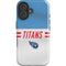 NFL Tennessee Titans White Striped iPhone 16 Impact Case
