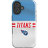 NFL Tennessee Titans White Striped iPhone 16 Impact Case