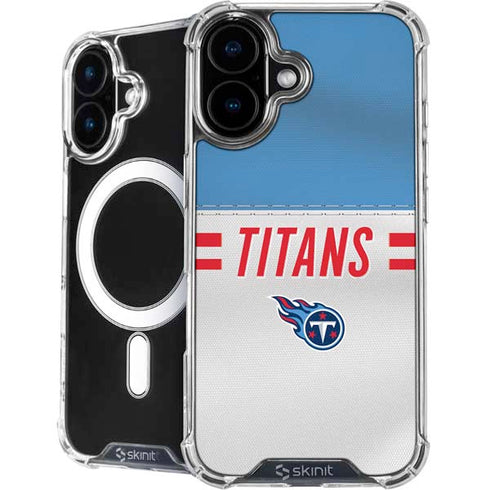 NFL Tennessee Titans White Striped iPhone 16 MagSafe Case