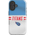 NFL Tennessee Titans White Striped iPhone 16 Plus Impact Case