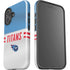 NFL Tennessee Titans White Striped iPhone 16 Plus Impact Case