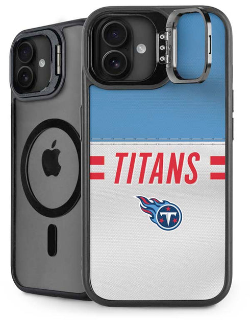 NFL Tennessee Titans White Striped iPhone 16 Plus Kickstand Case