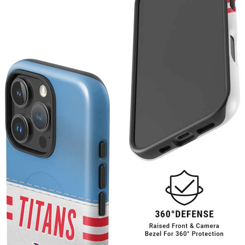 NFL Tennessee Titans White Striped iPhone 16 Pro Magsafe Impact Case
