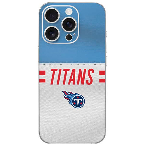 NFL Tennessee Titans White Striped iPhone 16 Pro Skin