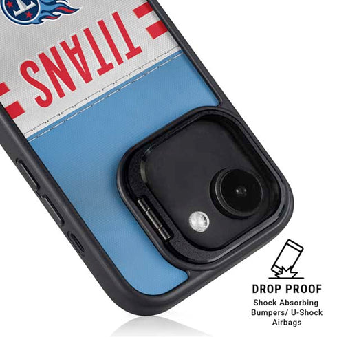 NFL Tennessee Titans White Striped iPhone 16e Kickstand Case