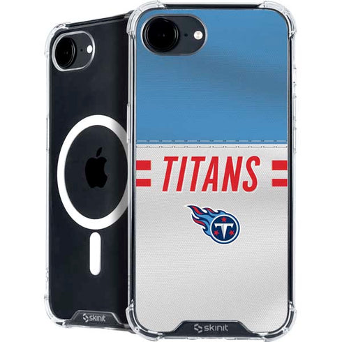 NFL Tennessee Titans White Striped iPhone 16e MagSafe Case