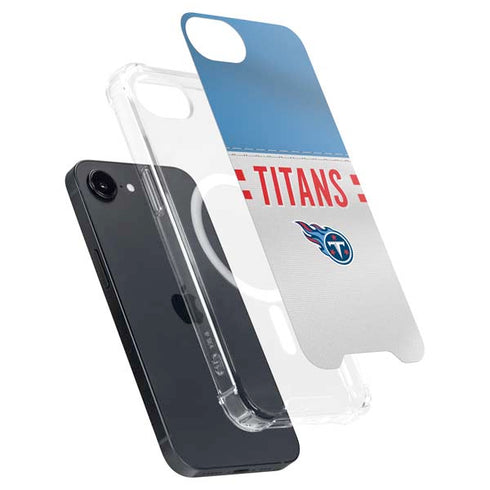 NFL Tennessee Titans White Striped iPhone 16e MagSafe Case