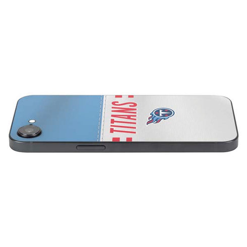 NFL Tennessee Titans White Striped iPhone 16e Skin