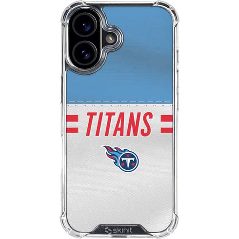 NFL Tennessee Titans White Striped iPhone 17 Clear Case