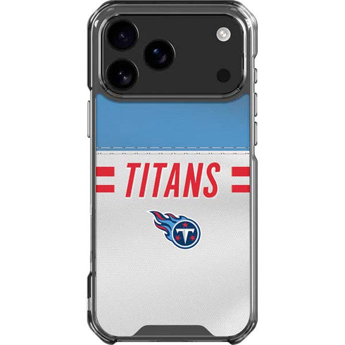 NFL Tennessee Titans White Striped iPhone 18 Pro Max Clear Case